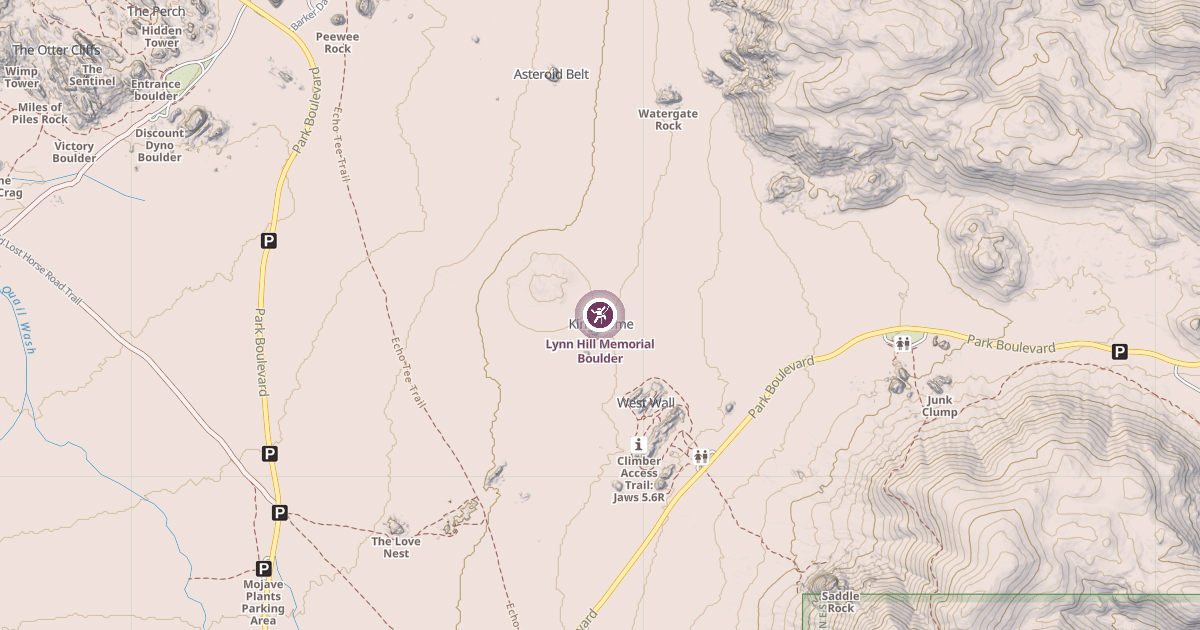 Map preview of Lynn Hill Memorial Boulder