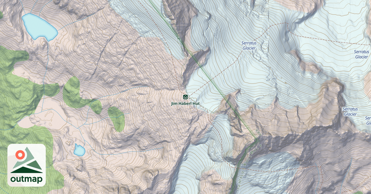 Map of Jim Haberl Hut