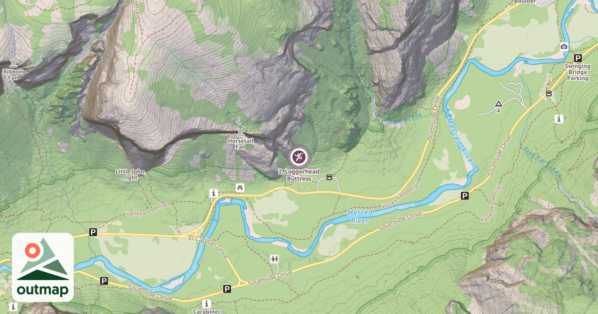 Map of 2. Loggerhead Buttress