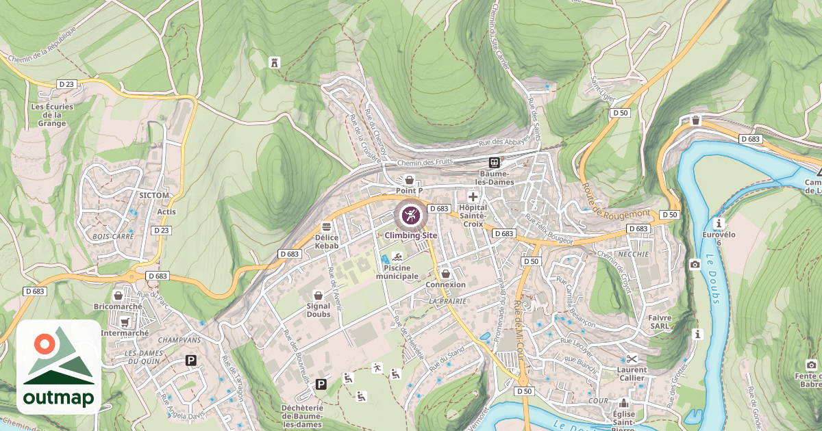 Map of Climbing Site