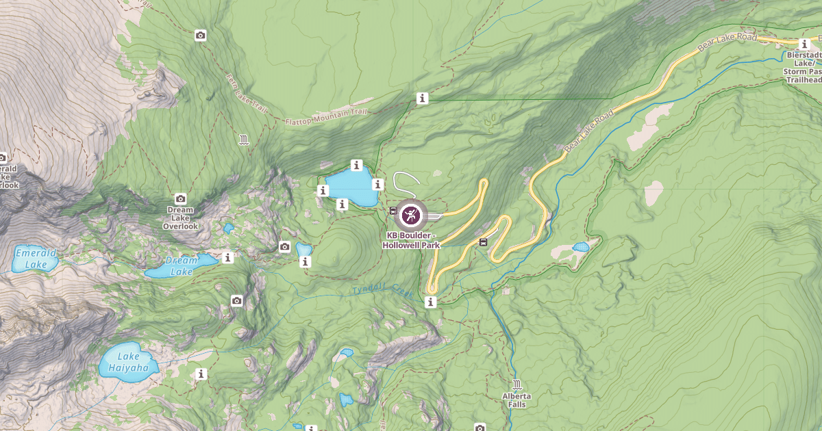 Map preview of KB Boulder - Hollowell Park