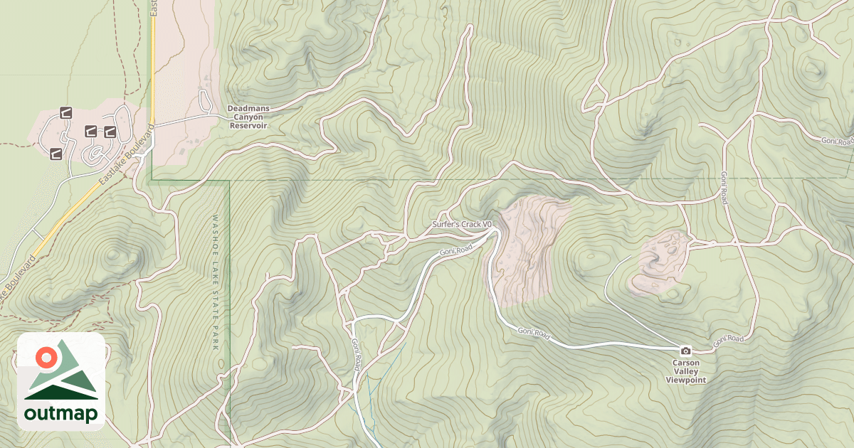 Map of Surfer's Crack