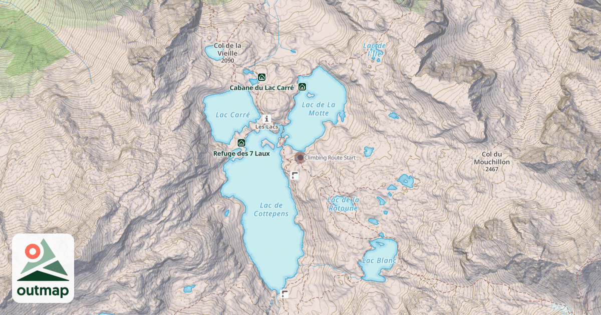 Map of Climbing Route Start