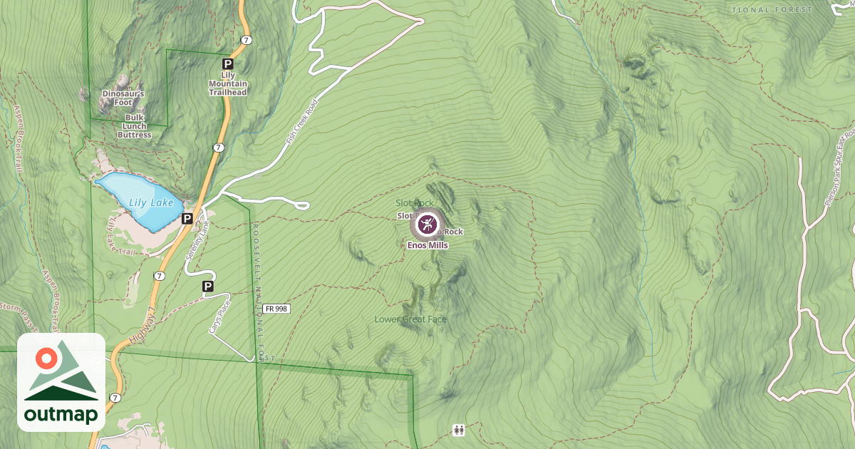 Map of Enos Mills