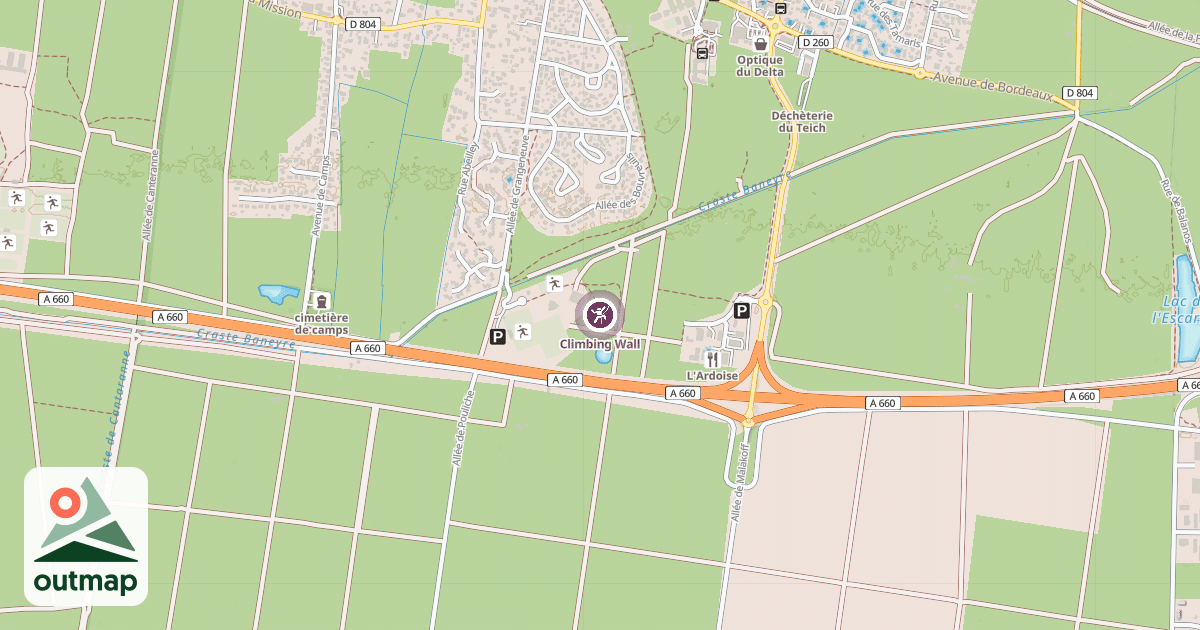 Map of Climbing Wall