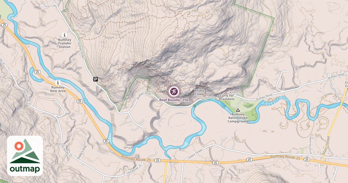 Map of Roof Boulder, The