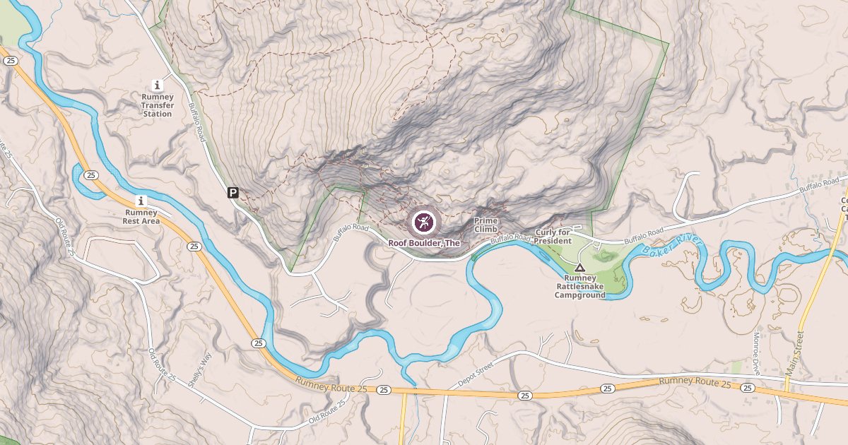 Map preview of Roof Boulder, The