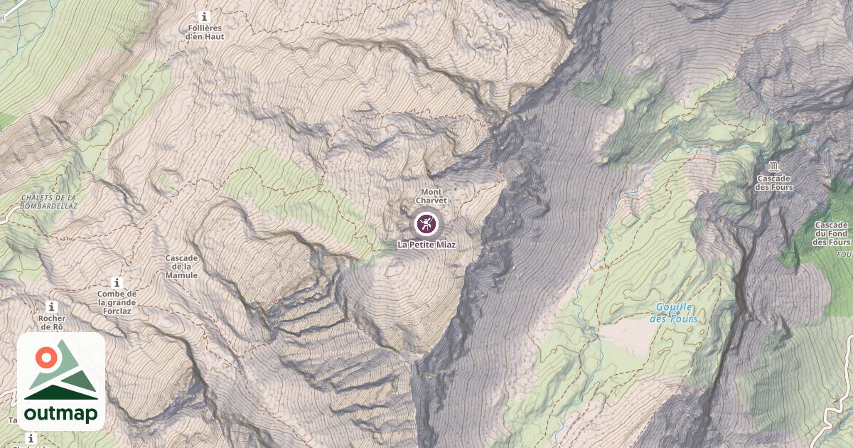 Map of La Petite Miaz