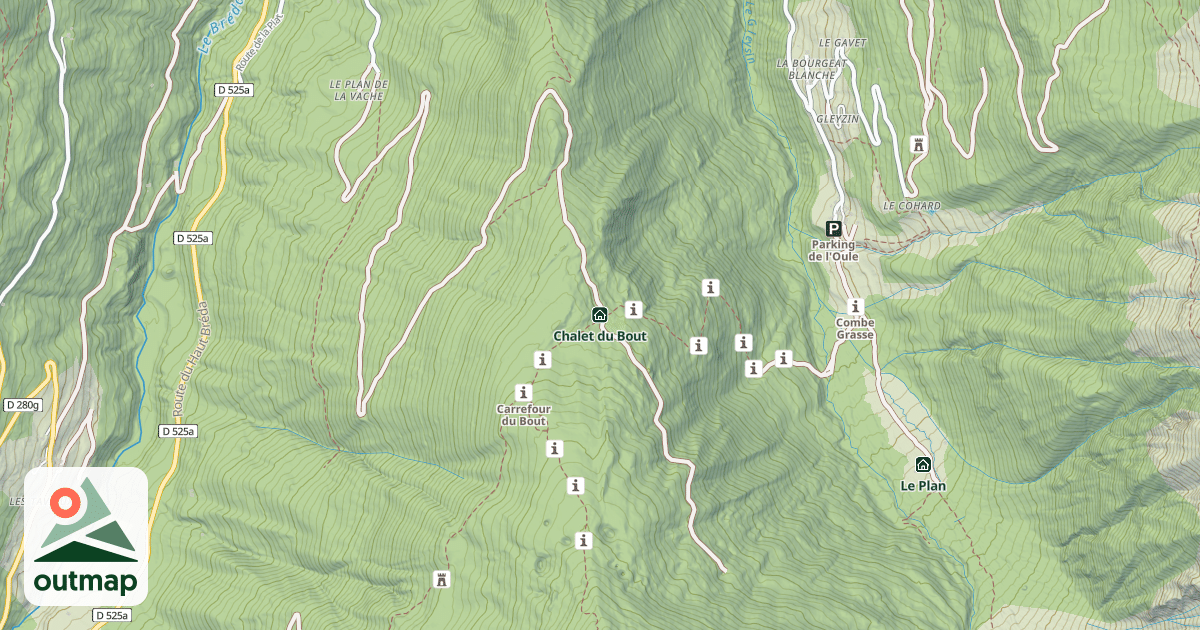 Map of Chalet du Bout