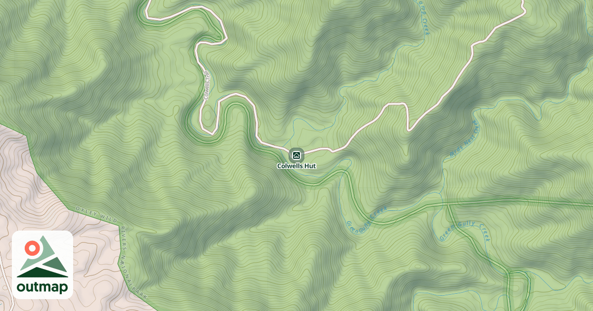 Map of Colwells Hut