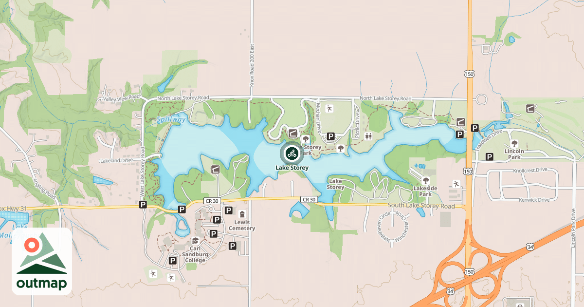 Map of Lake Storey