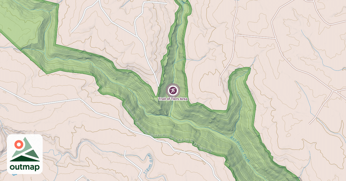 Map of Trail of Tiers Area