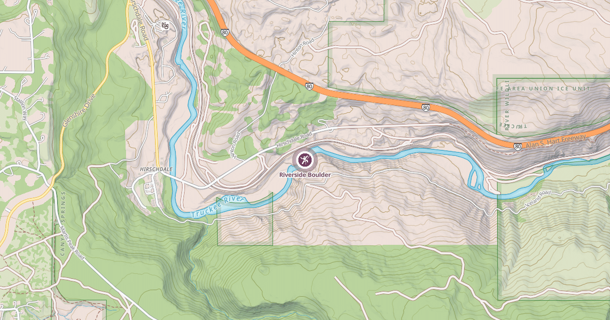 Map preview of Riverside Boulder