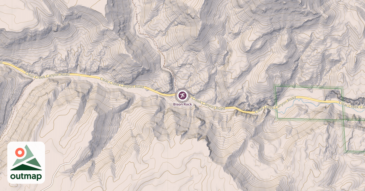 Map of Bison Rock