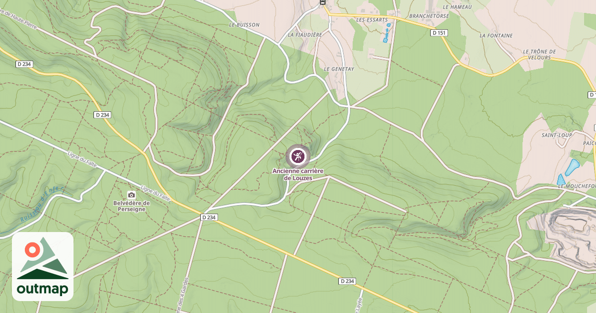 Map of Ancienne carrière de Louzes