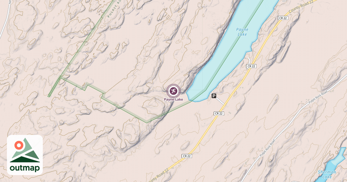 Map of Payne Lake