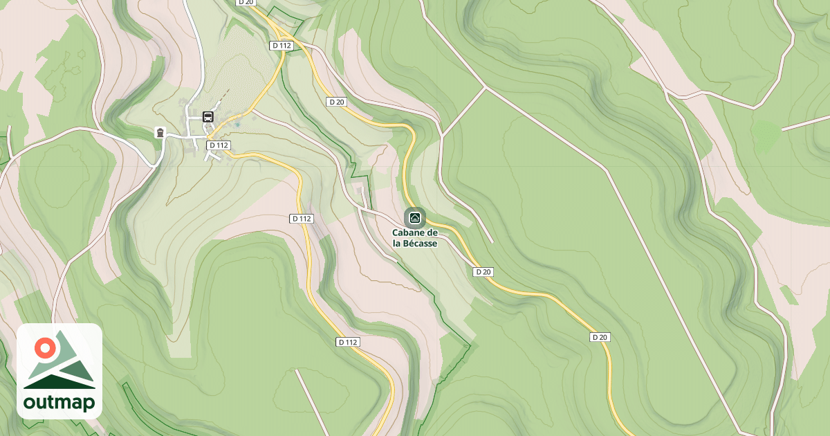 Map of Cabane de la Bécasse