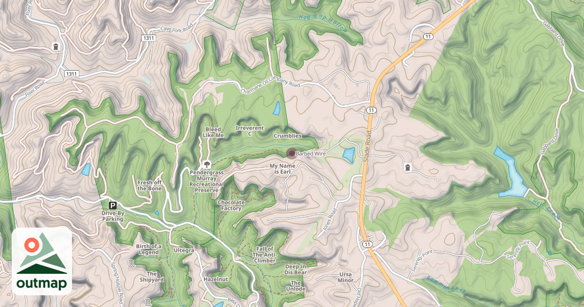Map of Barbed Wire