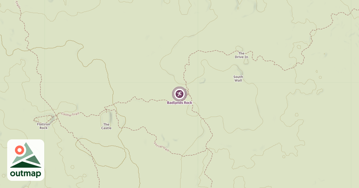 Map of Badlands Rock
