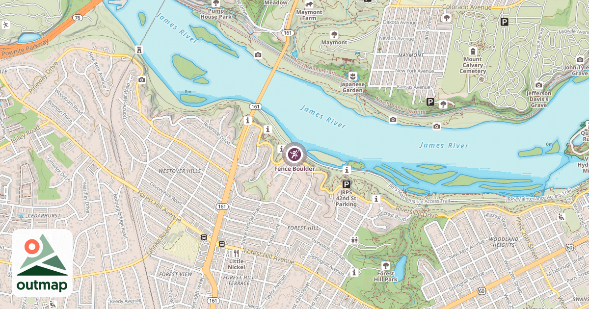 Map of Fence Boulder