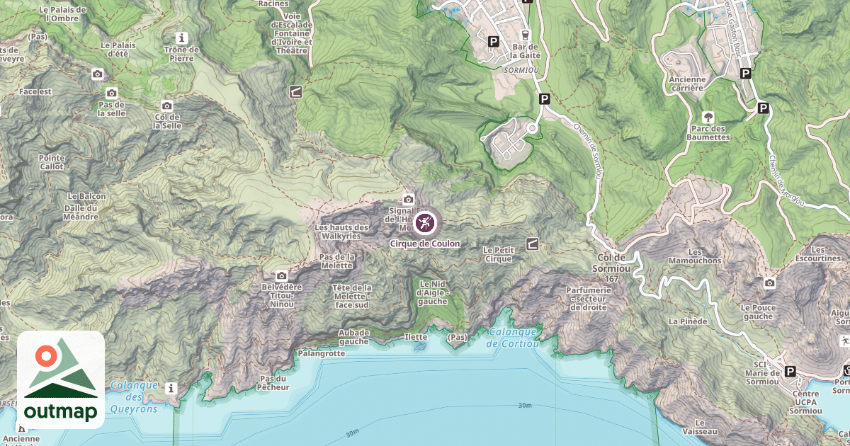 Map of Cirque de Coulon