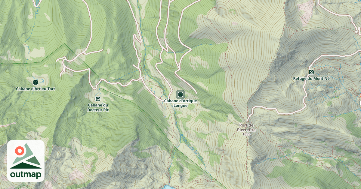 Map of Cabane d'Artigue Longue