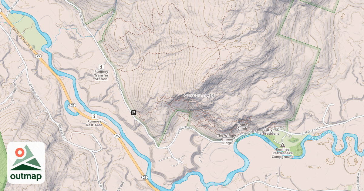 Map of Giant's Chimney