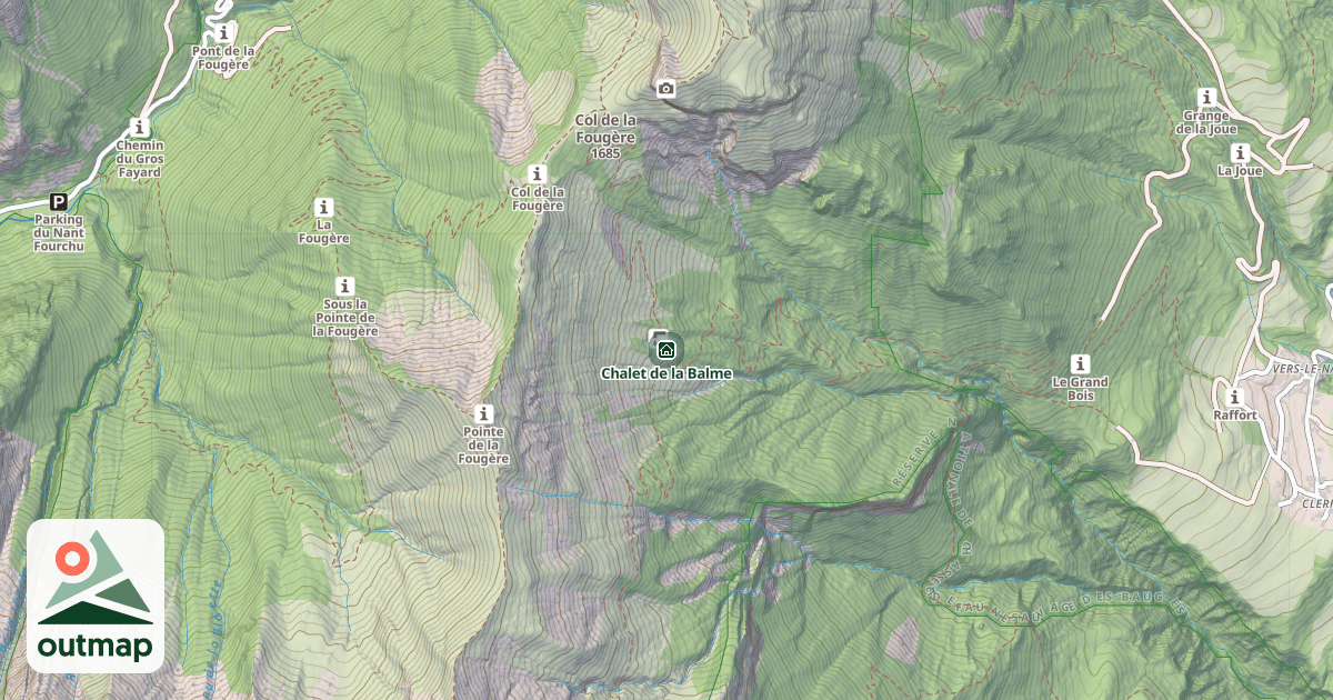 Map of Chalet de la Balme