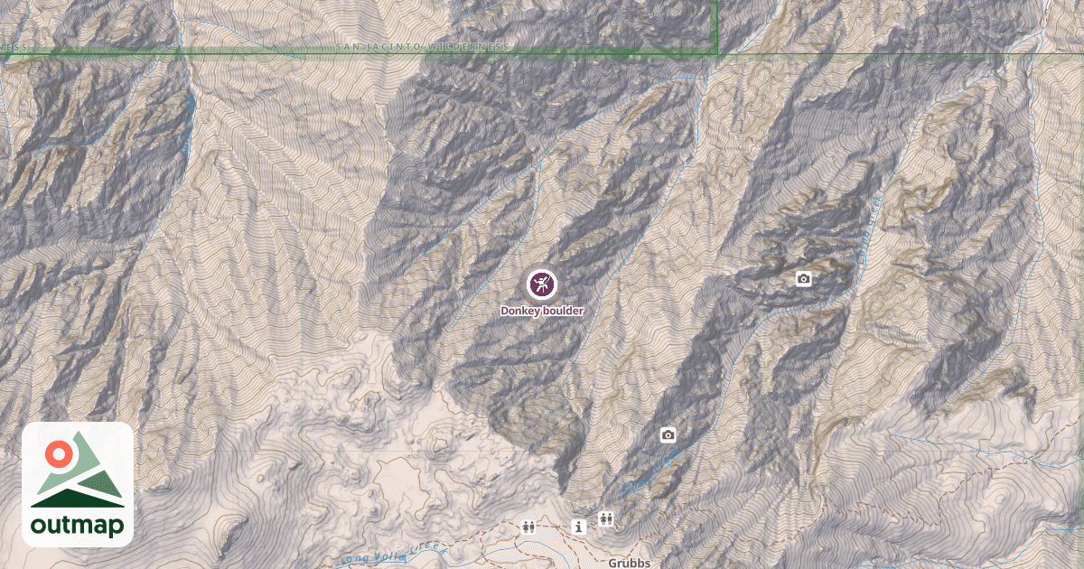 Map of Donkey boulder