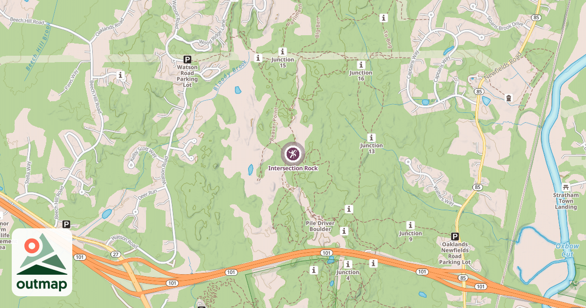 Map of Intersection Rock