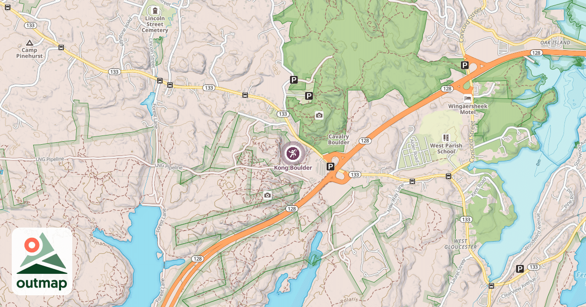 Map of Kong Boulder