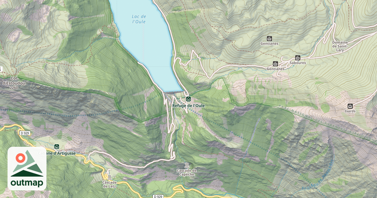 Map of Refuge de l'Oule