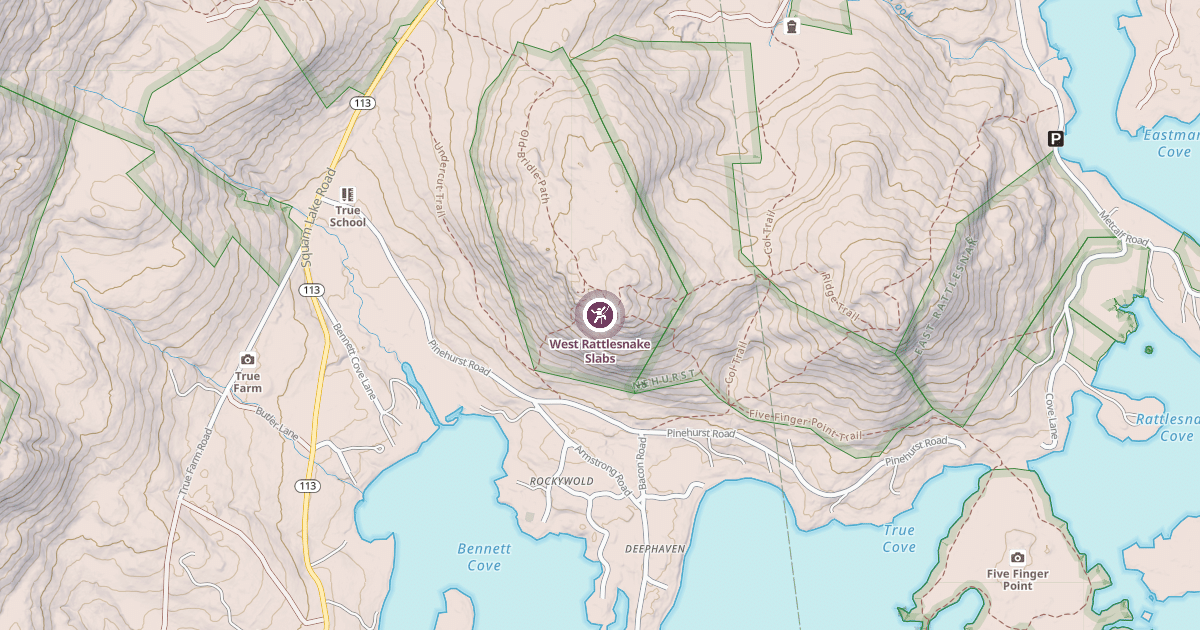 Map preview of West Rattlesnake Slabs