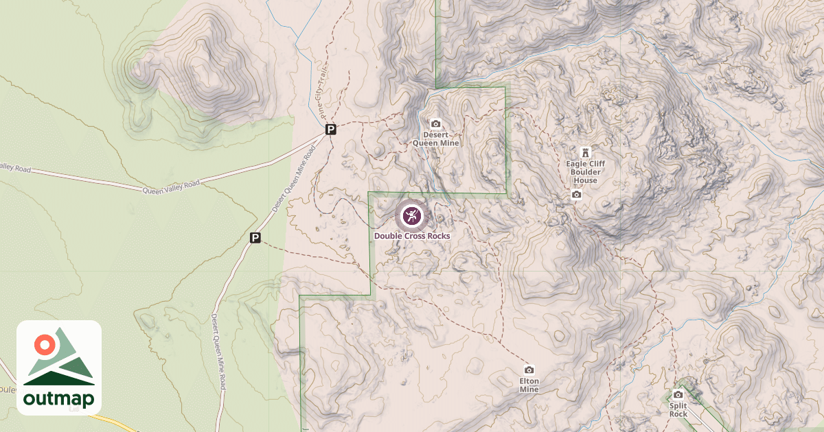 Map of Double Cross Rocks