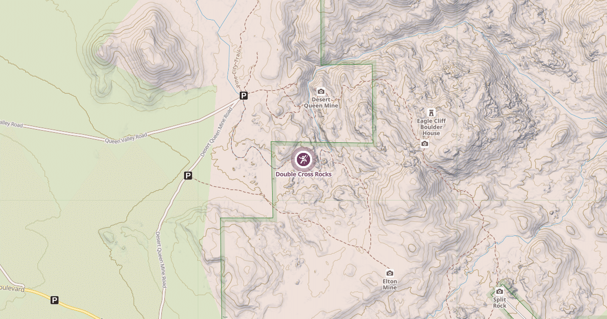 Map preview of Double Cross Rocks