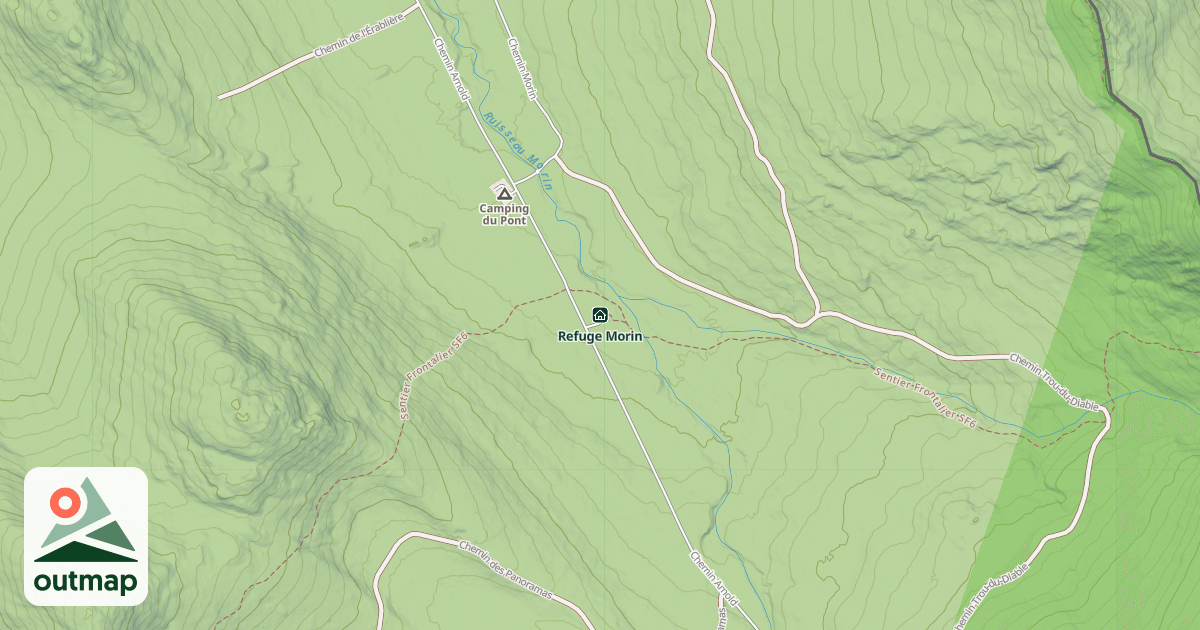 Map of Refuge Morin
