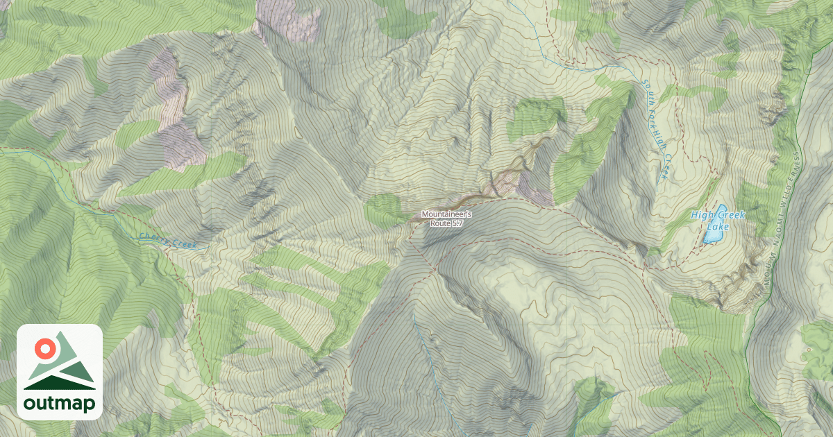 Map of Mountaineer's Route