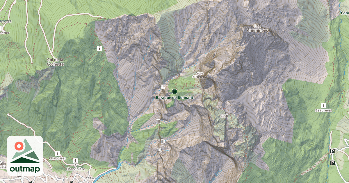 Map of Baraque de Bonnant