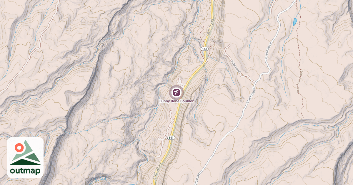 Map of Funny Bone Boulder