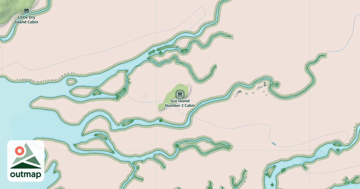 Map of Gut Island Number 2 Cabin