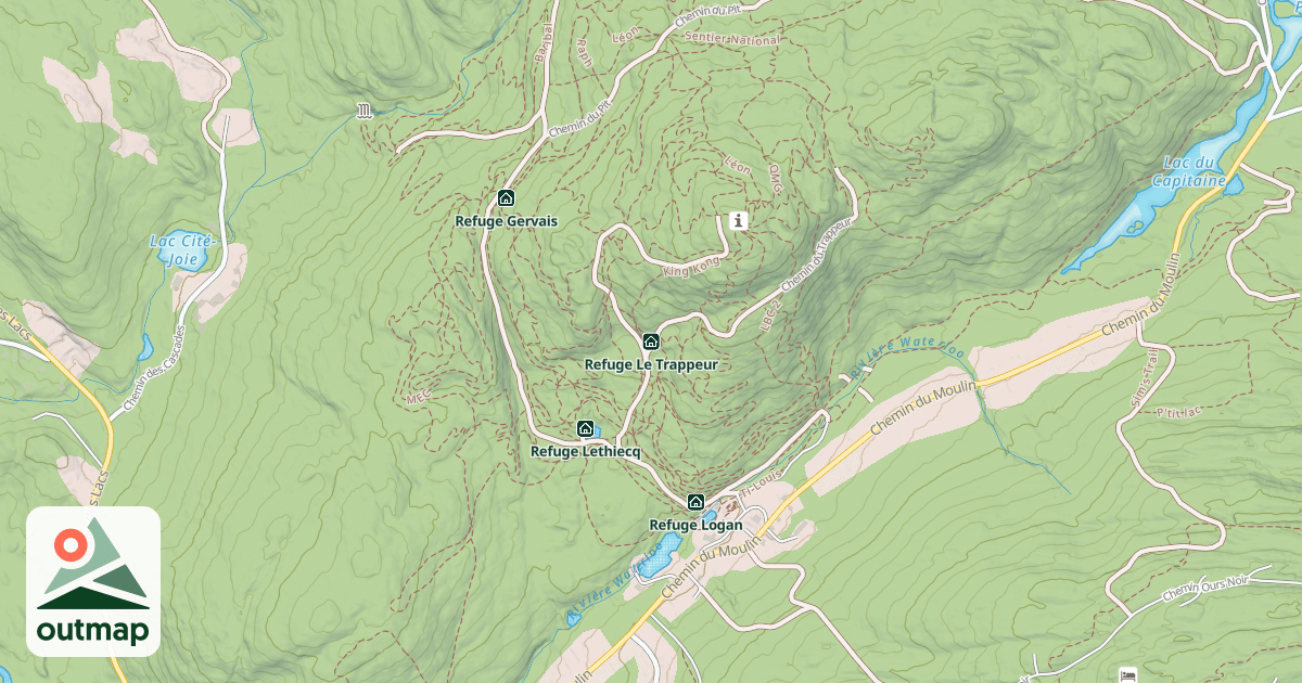 Map of Refuge Le Trappeur