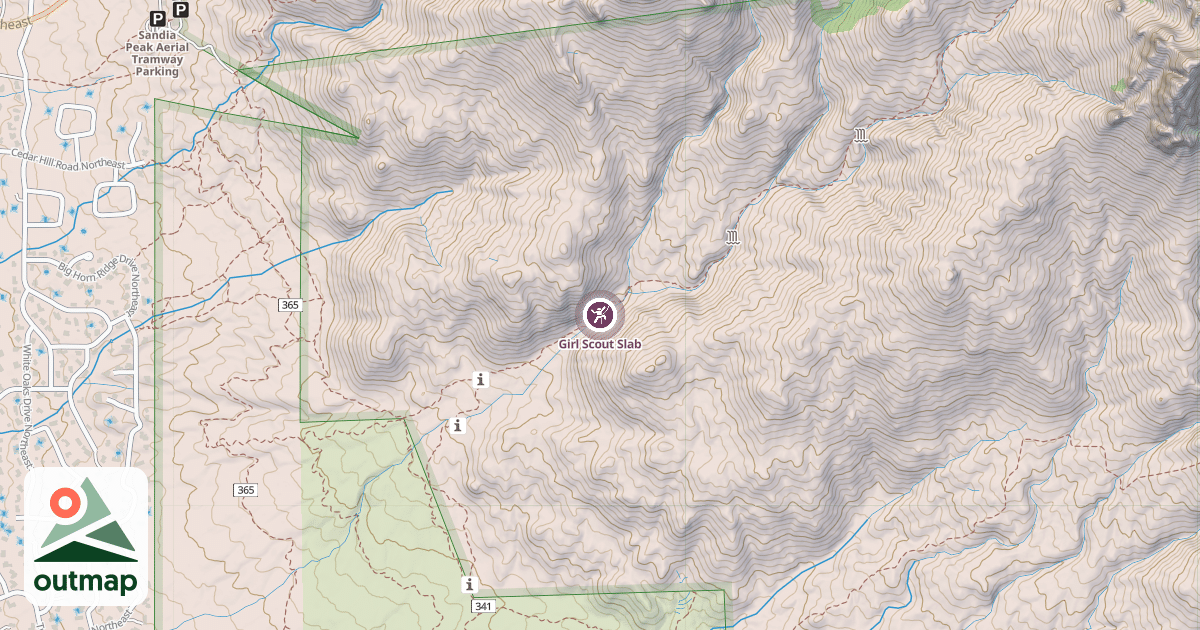 Map of Girl Scout Slab