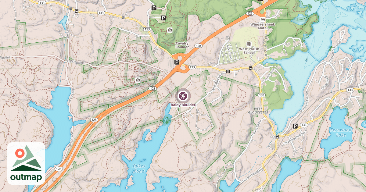 Map of Baldy Boulder