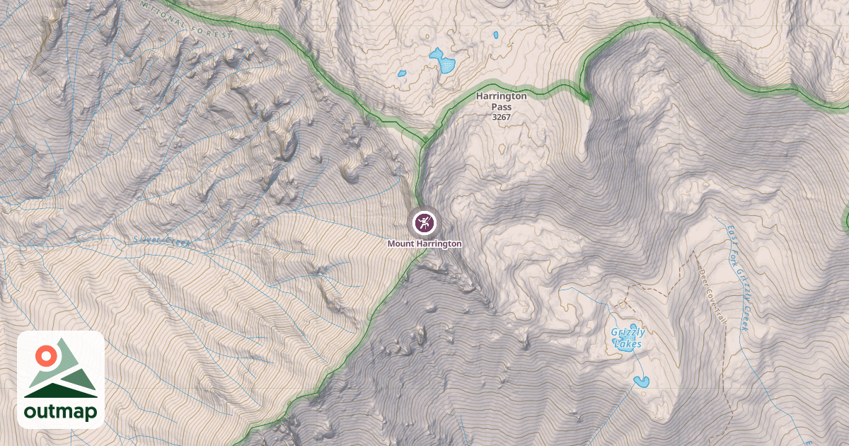 Map of Mount Harrington