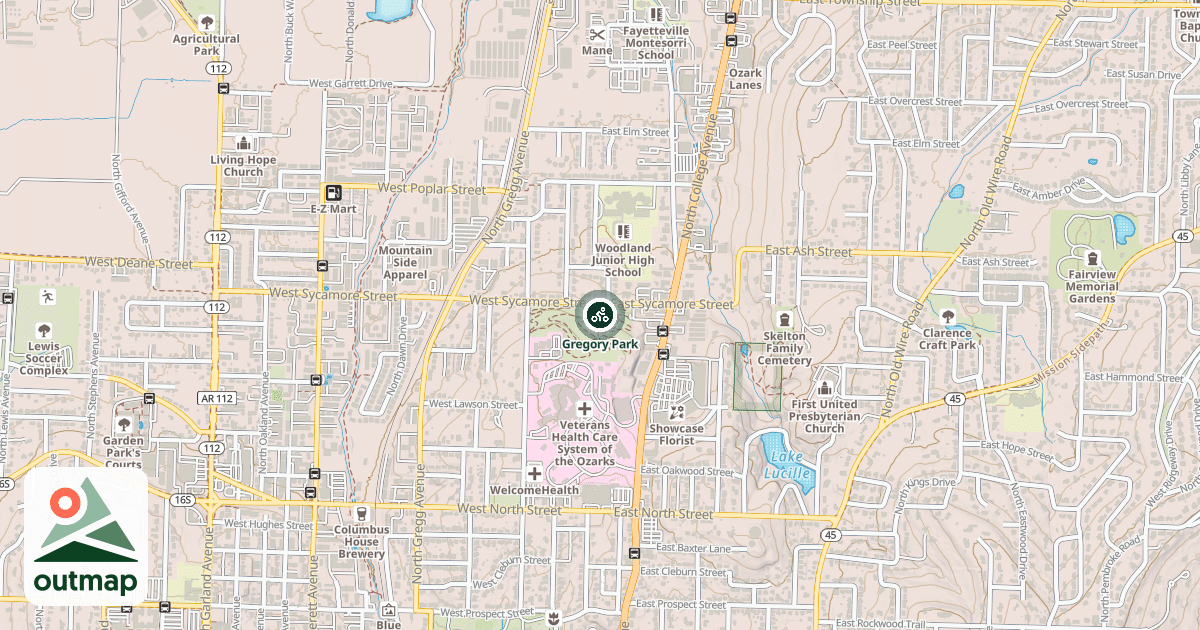 Map of Gregory Park