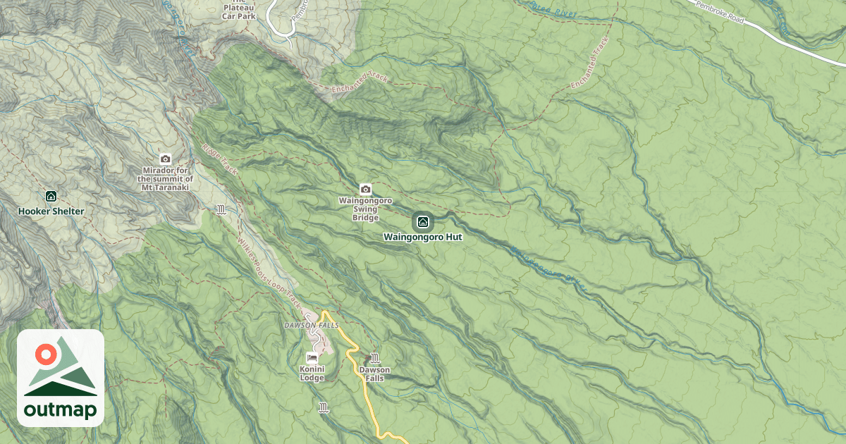 Map of Waingongoro Hut
