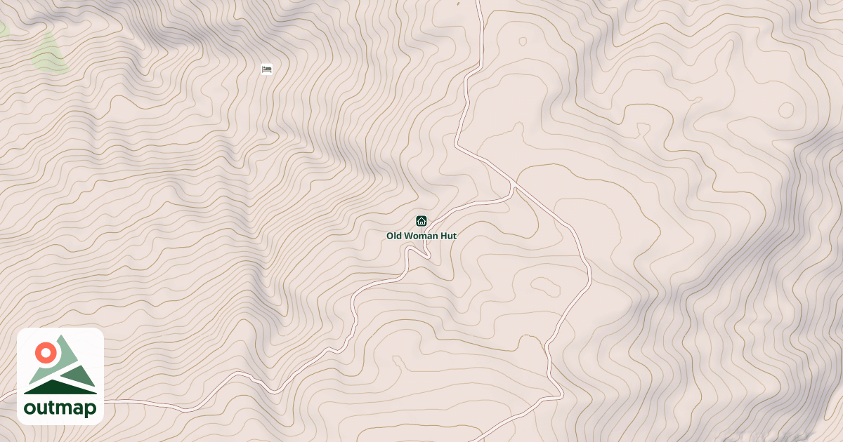Map of Old Woman Hut