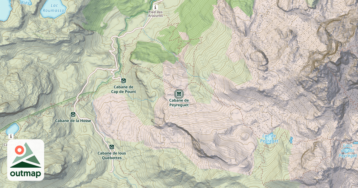 Map of Cabane de Peyreguet