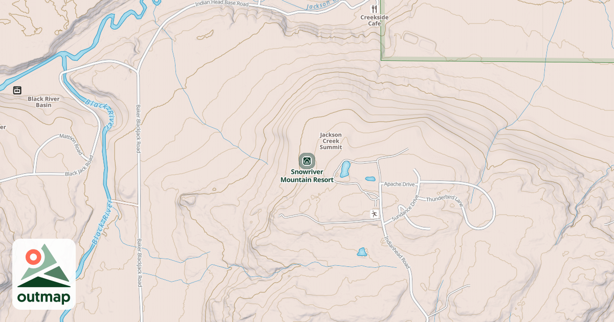 Map of Snowriver Mountain Resort