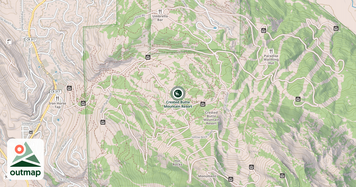 Map of Crested Butte Mountain Resort